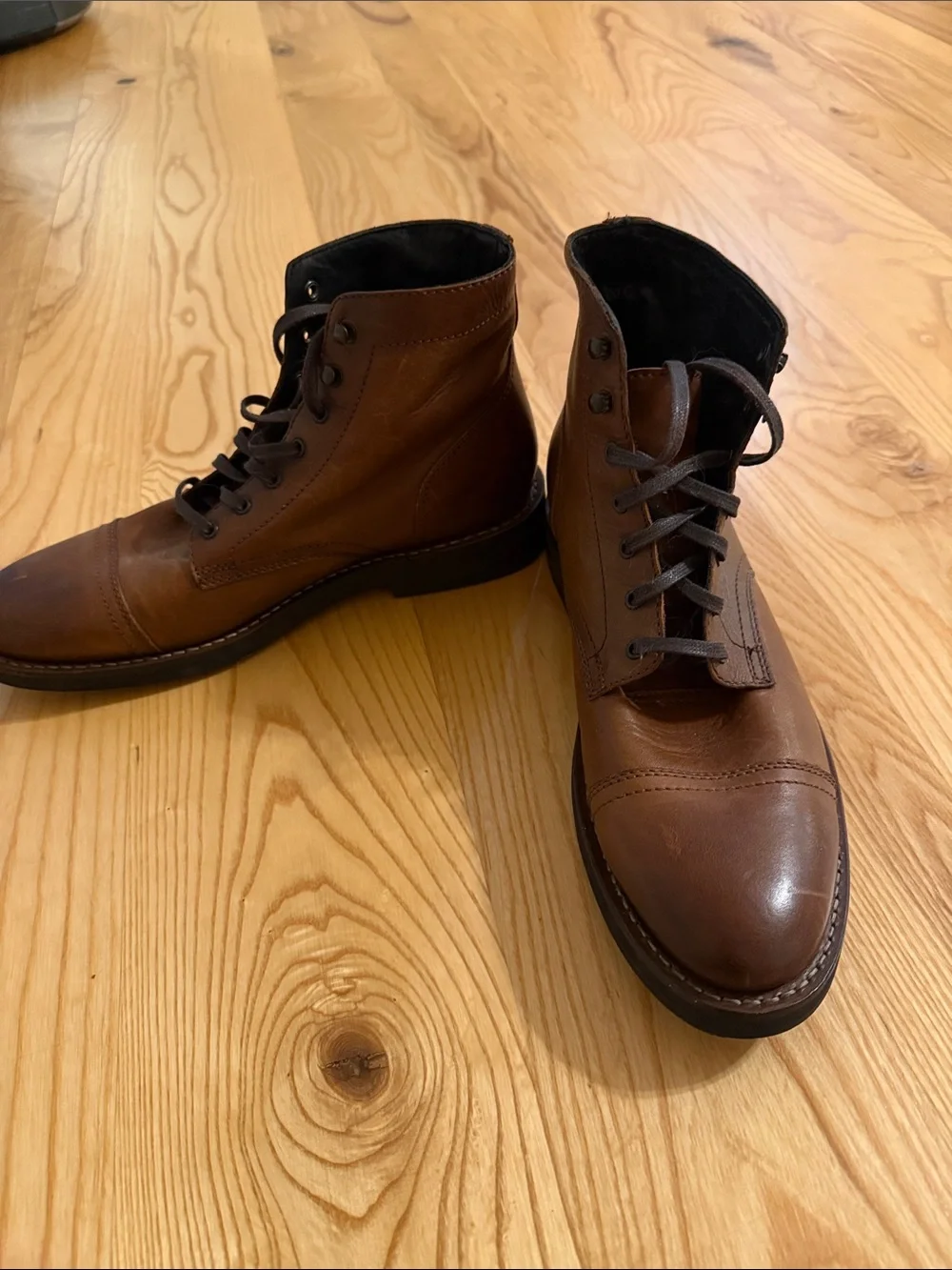 Thursday Boot Company Men's Brown Leather Chukka Boots with Black Lining